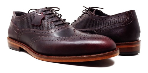 Imagen 6 de 8 de Zapato Bostoniano De Caballero En Fina Flor De Piel Vacuno