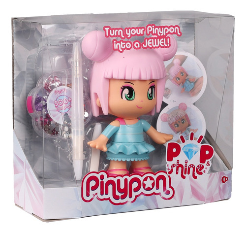 Pinypon Pop Y Shine Muñeca 17cm Con Accesorios Famosa