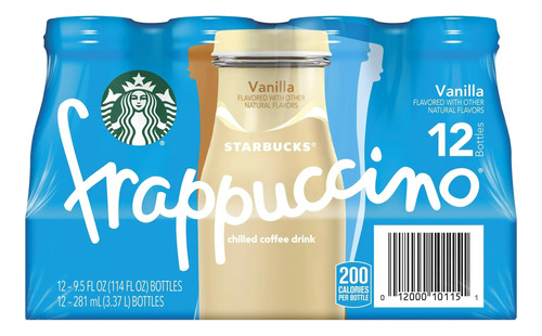Starbucks Frappuccino Vanilla Iced Coffee 9.5 0z, 12 Pack