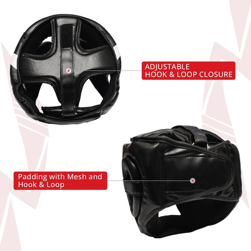 Casco De Boxeo Negro Protector De Cabeza Y Protector ...