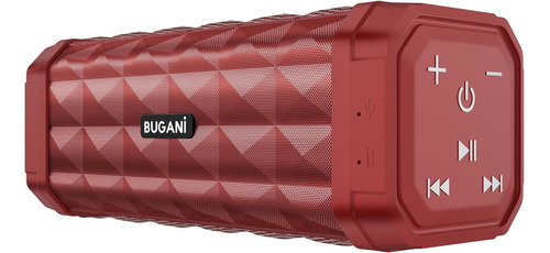 Bugani Altavoces Bluetooth Altavoz Bluetooth Portátil, Rojo 110v