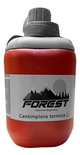 Cantimplora Termica Forest 1 L Irrompible Tira Ajustable New Color Rojo