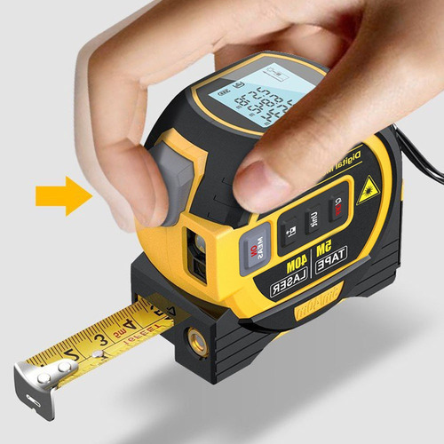 Telémetro Láser 3in1 5m Cinta Métrica Regla Pantalla Lcd
