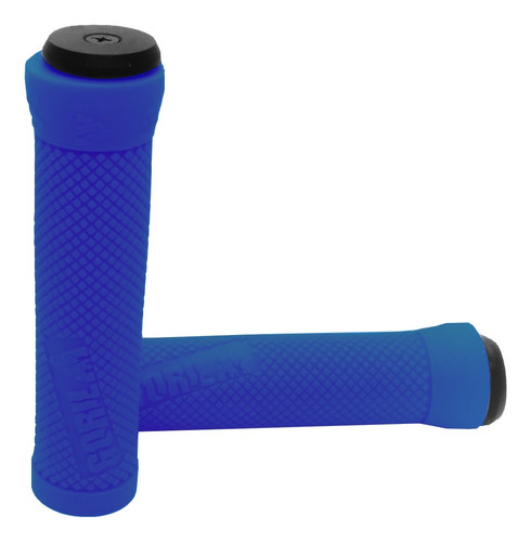 Puño Grip Azul Para Bicicleta Mtb Bmx Con Bar Ends