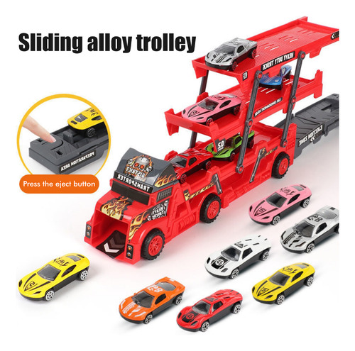 Camión Transportador De Coches Toys Mega Huler Truck Con 6 M