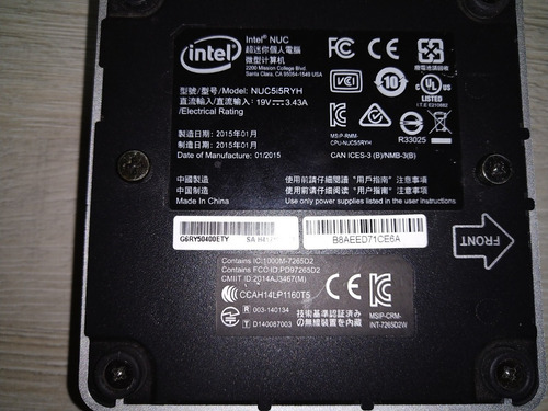 Kit Intel® Nuc Nuc5i5ryh Mini Pc Com Defeito