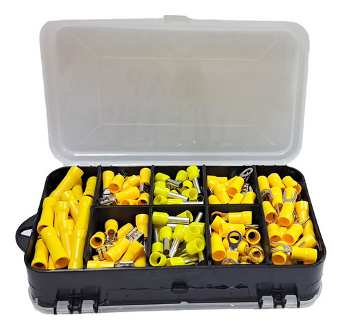 Kit Terminais Elétricos Ilhós Olhal Garfo Fêmea Luva 4 A 6mm