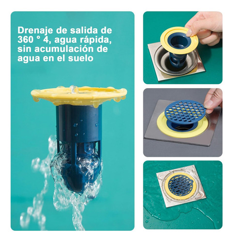 3 Pcs Alcantarillado Núcleo Drenaje Piso Anti-olor Núcleo