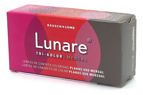 Lunare Lentes Contacto Color Trikolor Liquido 60ml Estuche Color Grey - Gris