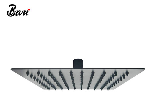 Ducha De Baño Ultrafino De Alta Presión Negro Cuadrado 25 Cm