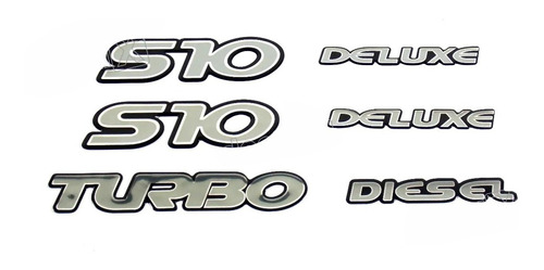 Kit Emblema Adesivo Resinado S10 Deluxe Diesel Kitr09