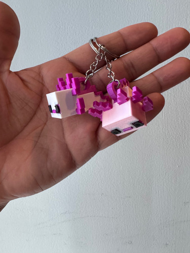 Llaveros De Ajolote Estilo Minecraft, 6pz