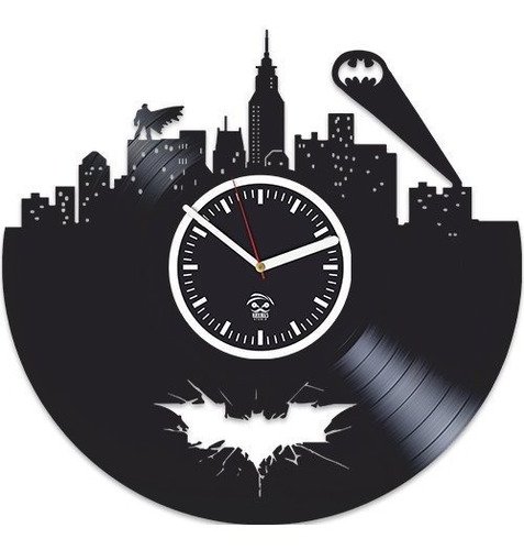 Reloj De Pared De Vinilo Para Niños Diseño De Batman Regal