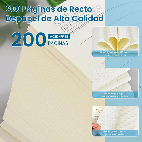. Cuero Pu Libreta De Pasta Dura Con Pluma Y Caja De Regalo
