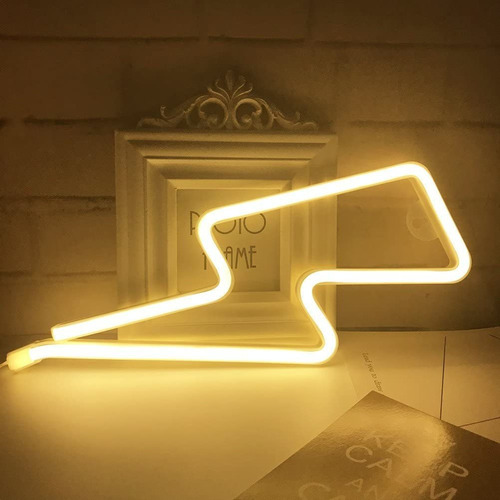 Luz De Neon Signo Rayo Dirigido Decoracion Decoracion D...