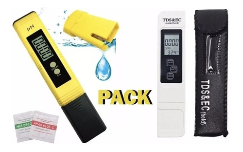 Pack Medidor De Ph Digital + Medidor De Ec Tds Y 2 Buffer