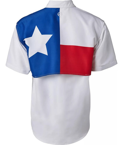 Camisa Magellan Blanca Bandera Texas