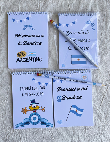 Libreta Promesa A La Bandera Souvenirs 10x15cm X 30 Unid