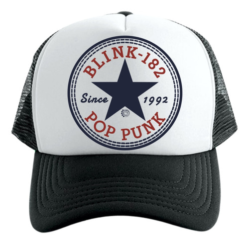 Gorra Tipo Trucker Negra Blink 182 All