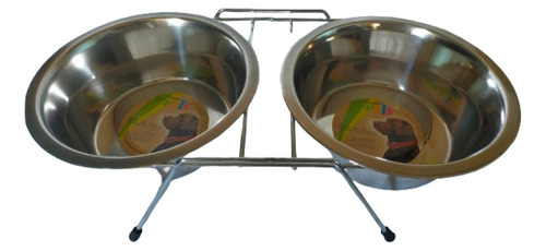 Platos Para Agua Y Alimento C/base P/perro Grande 64 Oz 