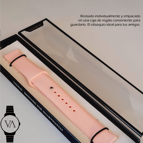 Correa Deportiva Lisa Ligera Para Haylou Gst Lite Rosa Clara 2.2 Cm