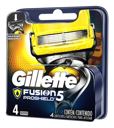 Imagen 4 de 10 de Repuestos para afeitar Gillette Fusion5 Proshield 4 u