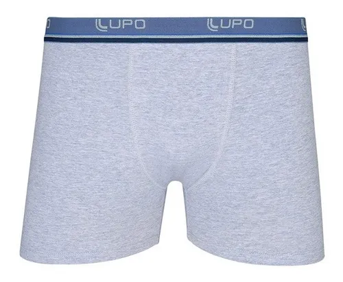 comprar Kit 5 Cuecas Box Lupo Algodão Boxer Masculina Adulto Cotton 