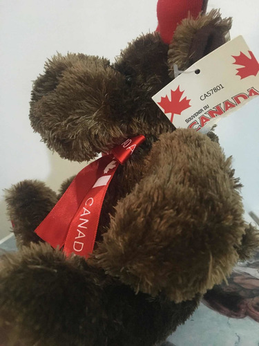 Peluche Reno Navideño De 25cm Canada Original