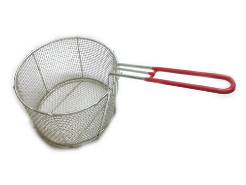 Canasto Freidor Redondo 18 Cm Alambre Estañado Reforzado
