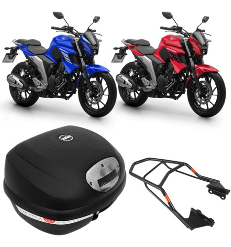 Kit Baú Givi E33 + Bagageiro Sr2137br Fazer 250 Fz25 2018+