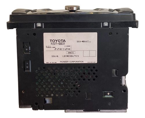 Radio Original Toyota Pz071 De Hilux, Rav4, Corolla Y Otros (Usado)