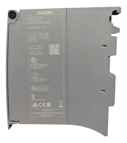 Siemens 6es7515-2am01-0ab0 Simatic S7-1500 Módulo Central