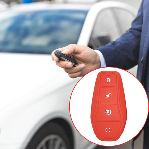 5 Funda De Silicona Para Llave De Coche, Reemplazo De Rojo