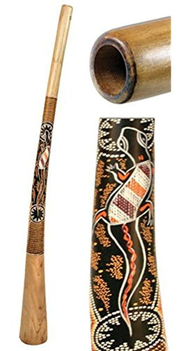 Didgeridoo Madera De Teca Pintada (59 Pulgadas)