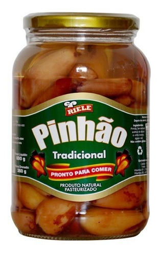 Pinhão Cozido Com Água E Sal Em Conserva Tradicional 600g