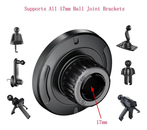 Repuesto De Soporte De Telefono Magnetico - Bola 17mm