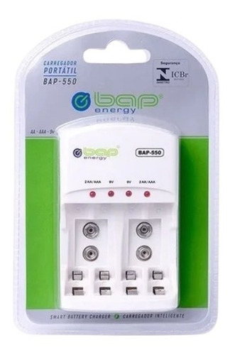 Imagem 1 de 1 de Carregador De Pilhas Baterias Bi-volt Auto Stop Bap Bap-550
