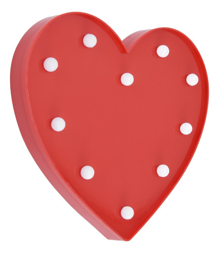 Bonita Luz Nocturna En Forma De Corazón, 10 Led, Funciona Co