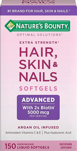 Imagen 1 de 2 de Hair Skin And Nails Biotina 5000 Mcg Cabello Piel Y Uñas