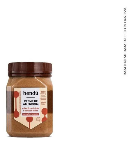 Creme De Amendoim Whey Doce De Leite Com Toffee 350g - Bendú