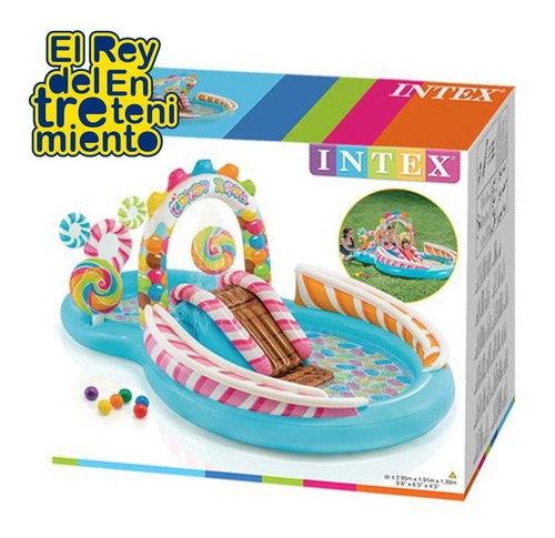 Piscina Intex Centro Juegos C/ Tobogán Inflable Niños El Rey