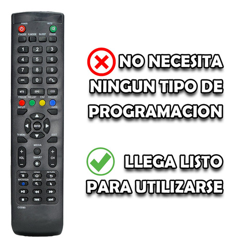 Control Para Cobia Smart Tv Android Media Cledtv5514sm