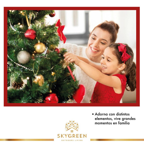 Árbol De Navidad Pino Artificial 1.80m Frondoso Follaje