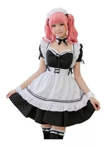 Cosplay M-5XL Plus Size Arpon Lolita Maid Lace Mini Vestido Bonito Traje De  Halloween Meninas Kawaii Anime Roupa De Algodão De Manga Curta Para As  Mulheres - Escorrega o Preço