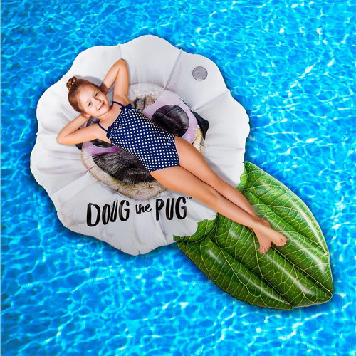 Tumbona Inflable Para Piscina Doug The Pug, Balsa De Playa P