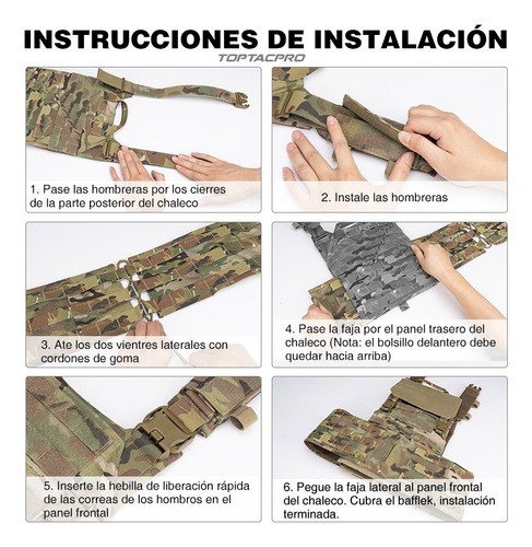 Chaleco Táctico Militar Afpc Portaplaca Gotcha Con Placas Rg