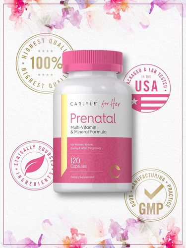 Suplemento Carlyle Prenatal Multivitamínico 120 Capsulas