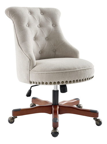 Linon The Talia - Silla De Oficina De Altura Ajustable Beige