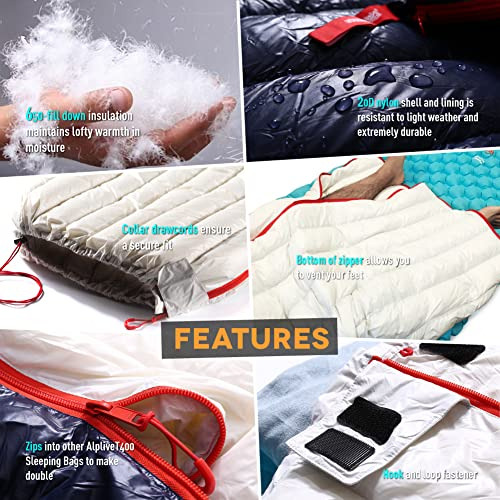 Ultralight Backpacking 32-50f Down Sleeping Bag - 27oz ...