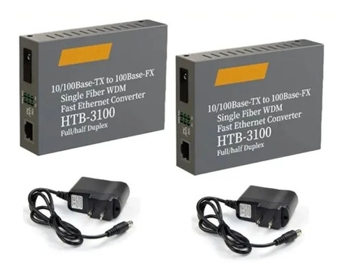 1 Par De Conversores De Mídia Fibra Htb-3100a/b 25 Kilometro